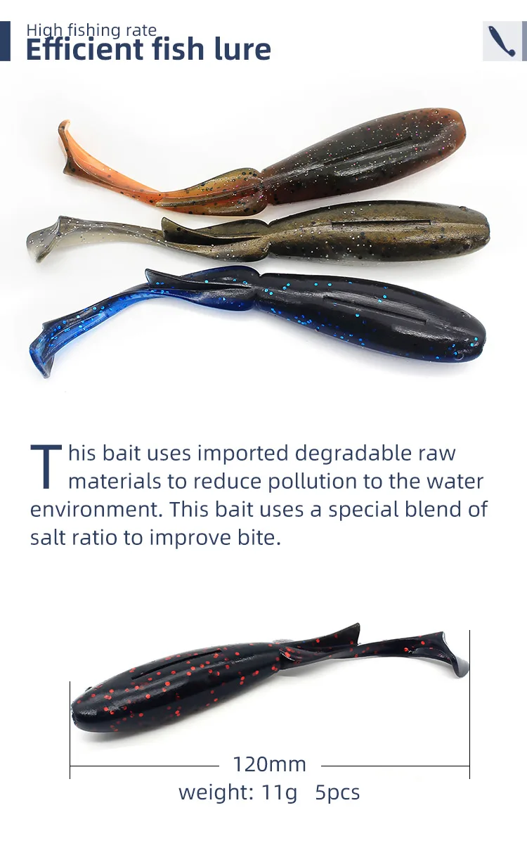 Señuelo de pesca suave de silicona en varios colores