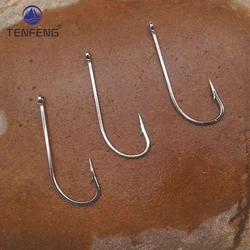 Anzuelos de mangancho longo decorados con hipocampo para pesca marína