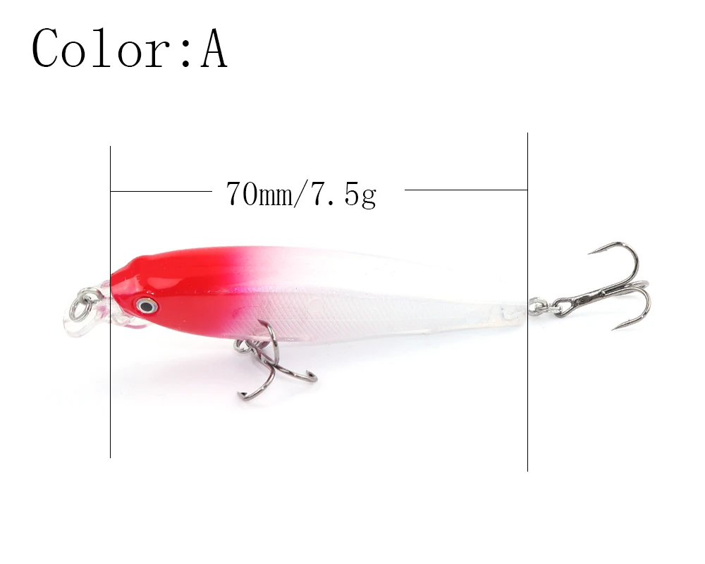 SEÑUELO JEKEKU tipo minnow de 70 mm y 7,5 g