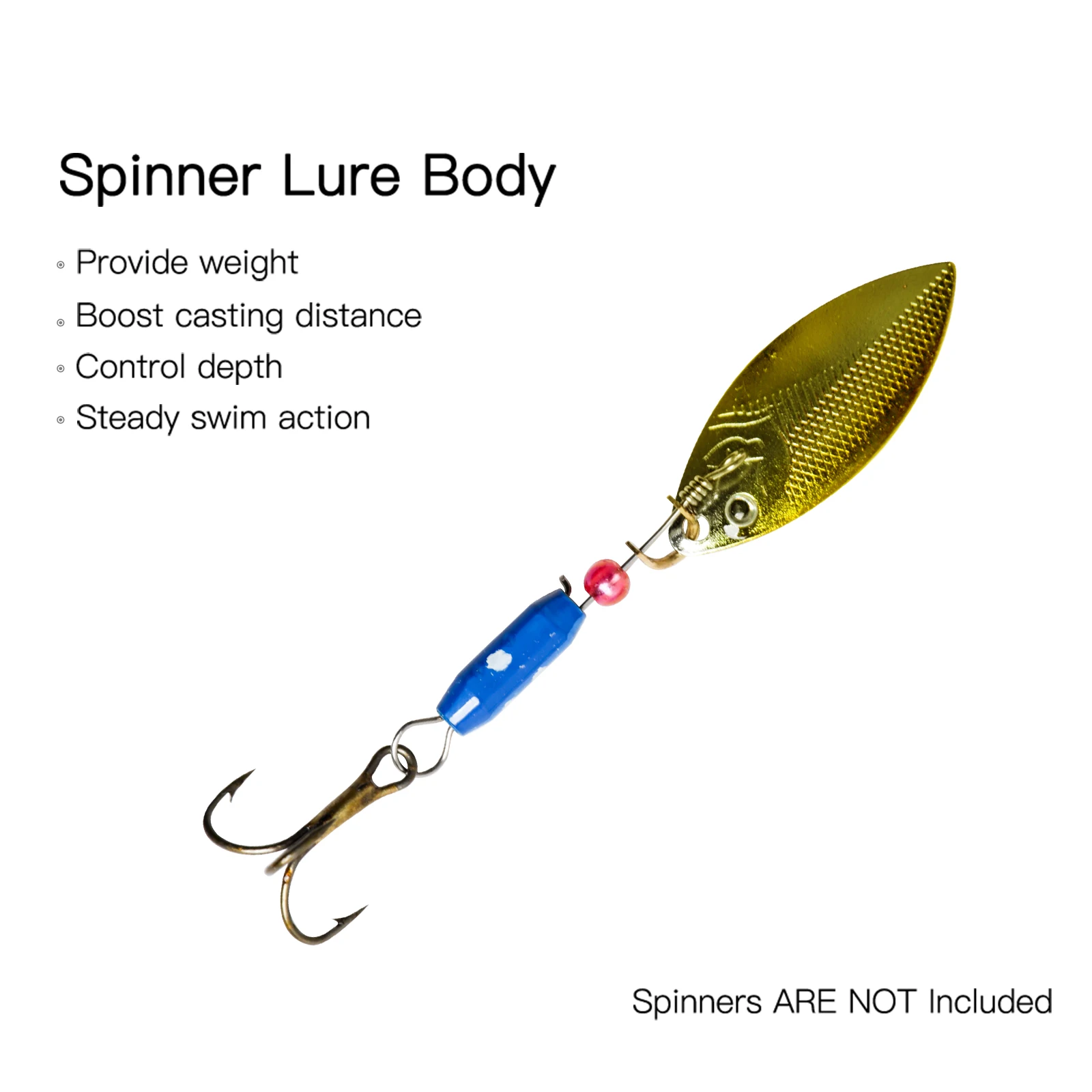 Cuerpo Spinnerbait con Peso – Inline Tail Rig para Bass Trucha Perca - imagen 5