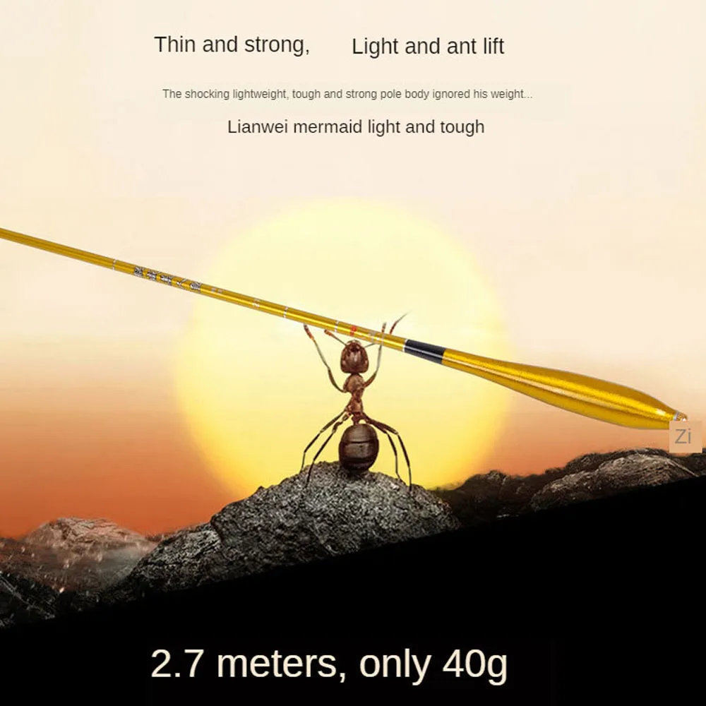 Caña extensible fibra carbono para carpa – 2,7m a 6,3m