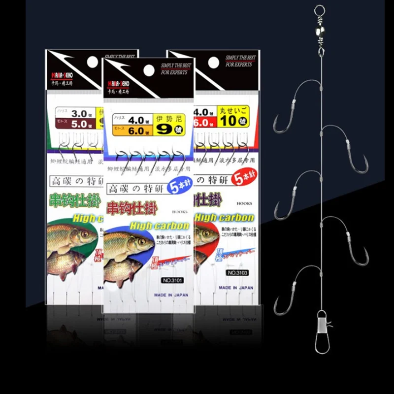 Anzuelos con giratorio T-5 a T-13 – Pack para pesca agua salada