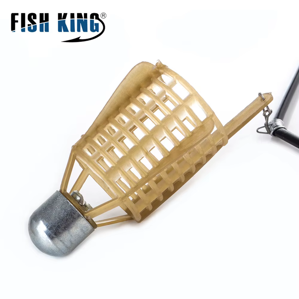 FISH KING Jaula Feeder 20g-80g – Acero alto carbono para carpa