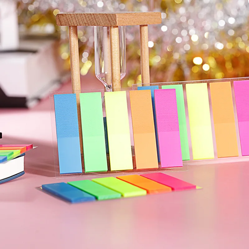 Bloc de Notas Kawaii 2026 con adhesivos fluorescentes