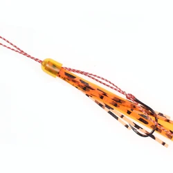 Bimo Señuelos de Agua Salada Faldas Silicona Naranja Pargo