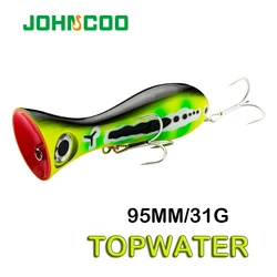 JOHNCOO Popper Topwater – Popper superficie para lubina y bass