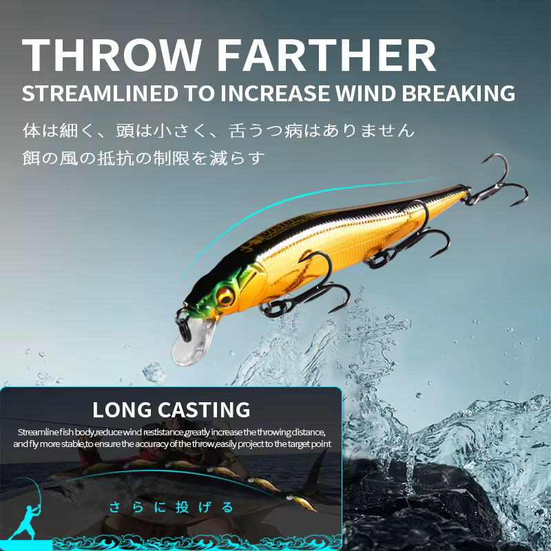 BEARKING Minnow Wobbler 9,8 cm – Señuelo profundizador 10g - imagen 5