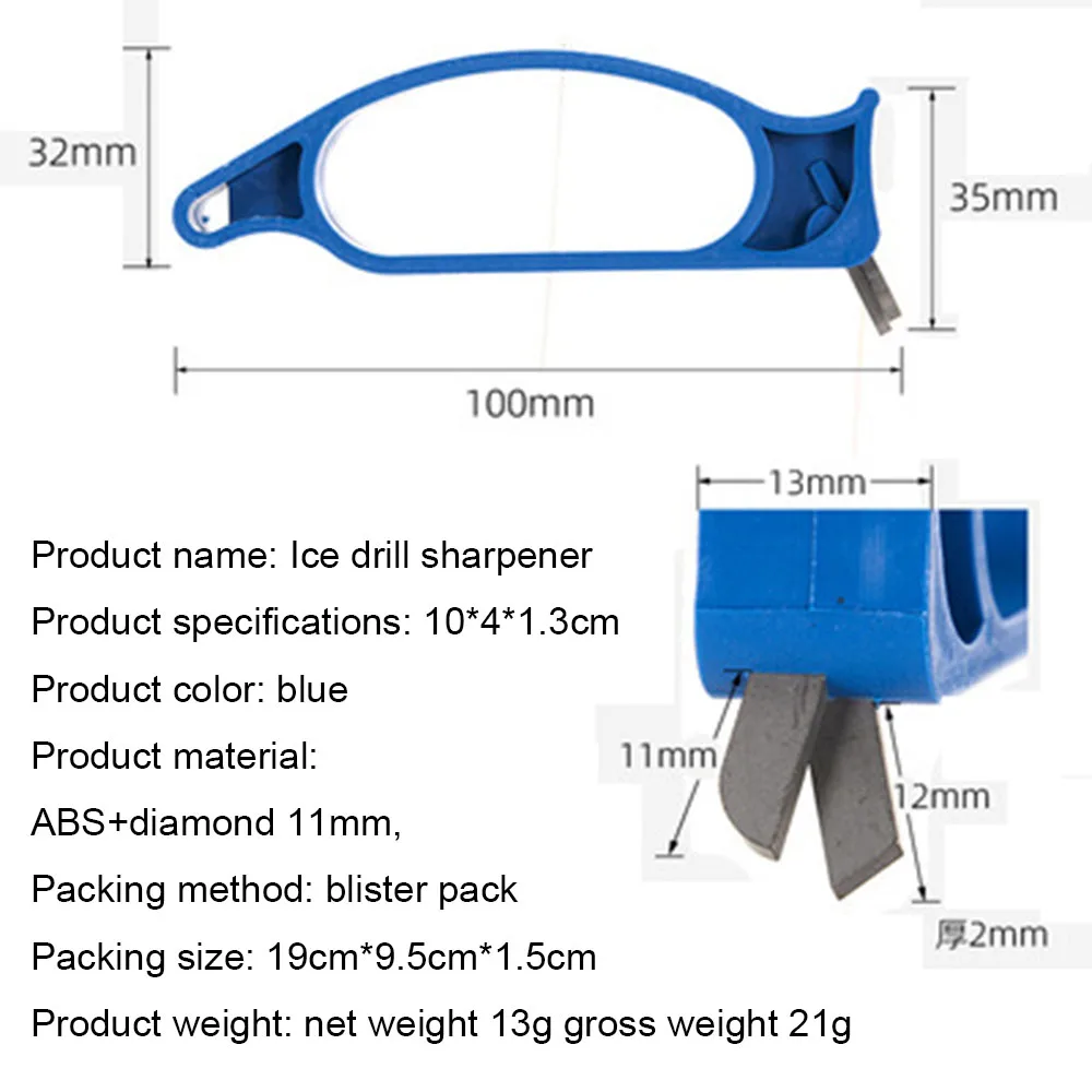 Afilador de brocas portátil en color azul