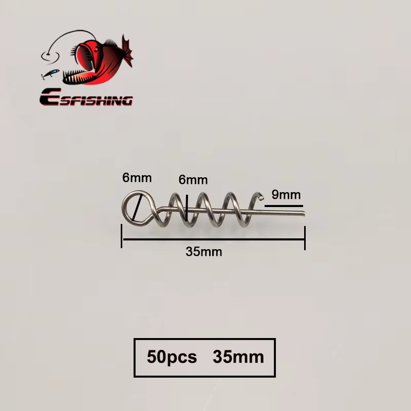 ESFISHING Conector de anzuelo para cebo suave - pines de centrado - imagen 5