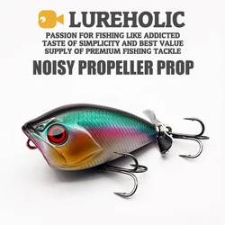 Lureholic Pop Prop Señuelo Topwater Hélice Ruidosa Trucha y Lubina