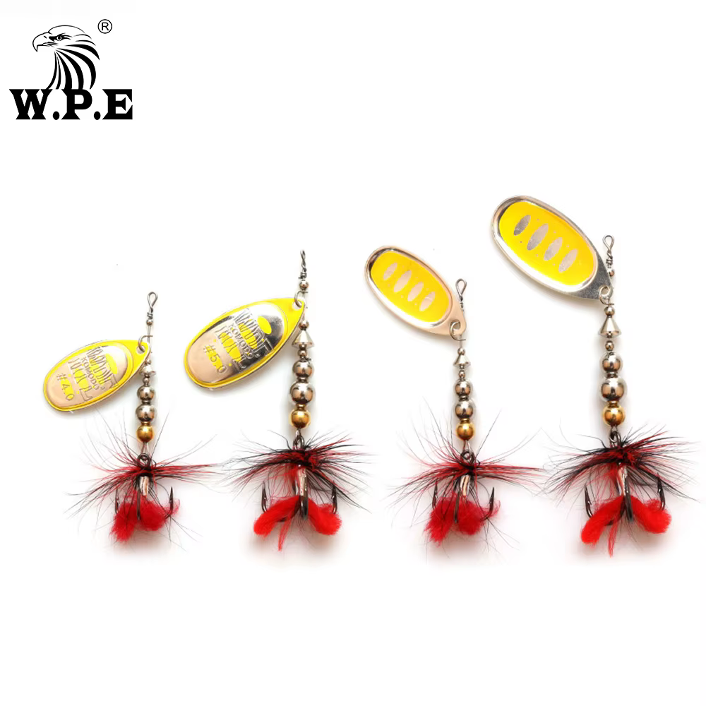 W.P.E Anzuelos triples cuchara giratoria para lubina - imagen 2