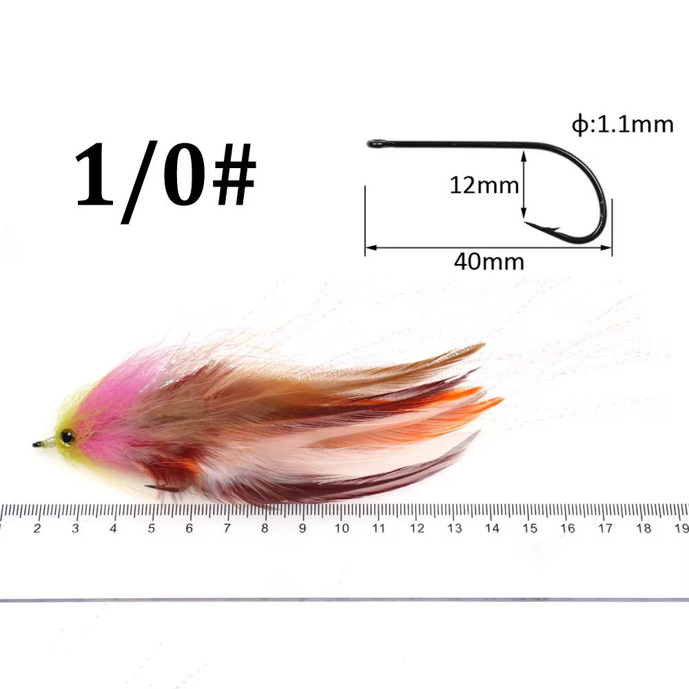 Pike Streamer Mosca para trucha, steelhead y salmón, tamaño 1/0 - imagen 2