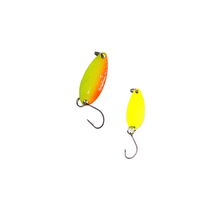 Señuelo cuchara bicolor para pesca de trucha - colores brillantes - imagen 3