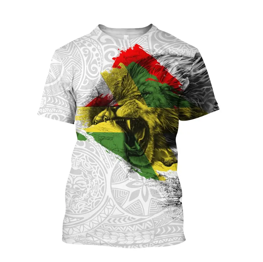 Camiseta 3D León Manga Corta Harajuku para Hombre - imagen 5