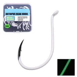 Anzuelos luminosos de acero para pesca nocturna - Gancho pico-pulpo