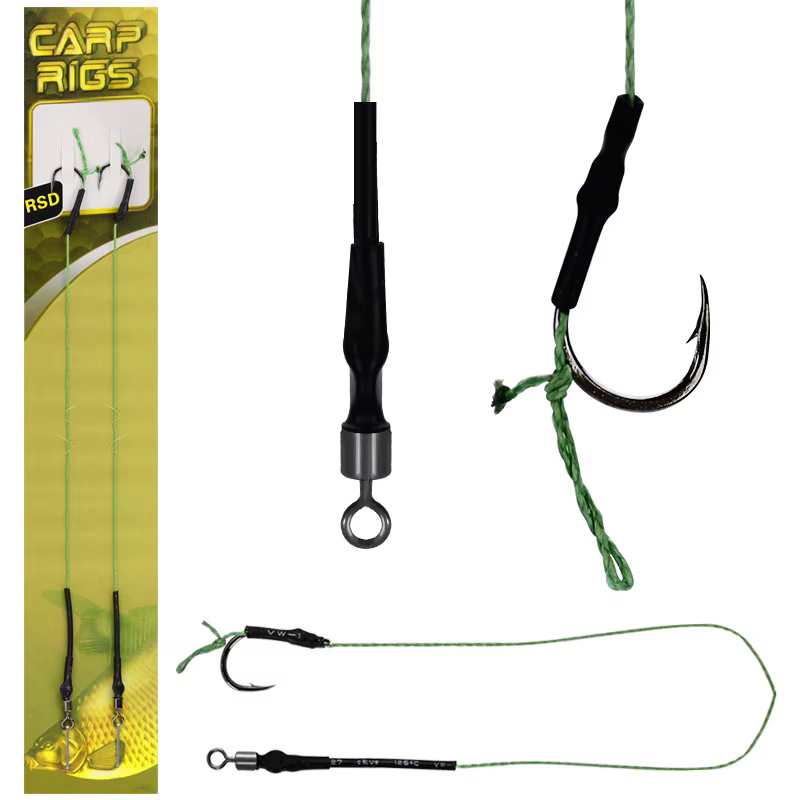 Montaje de carpfishing con anzuelo, línea PE y giratorio - imagen 4