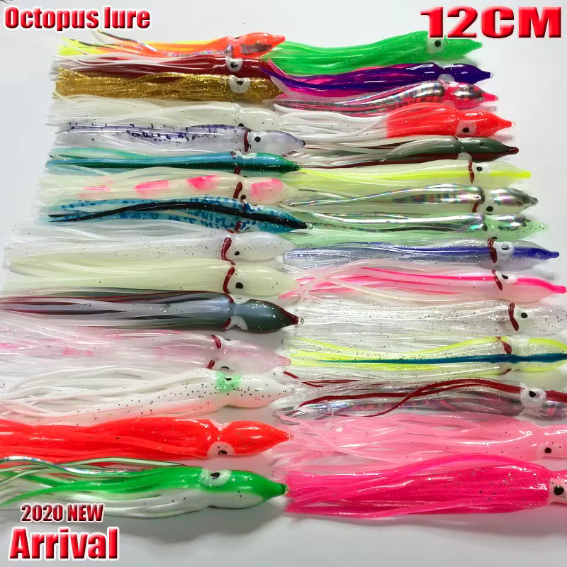 Faldas de pulpo suaves para pesca – novedad 2024, 12 cm de longitud - imagen 2