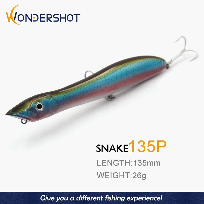 Wondershot B01 Popper Topwater – Señuelo de superficie para lubina