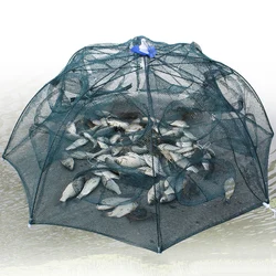 Trampa paraguas plegable para camarones y cangrejos – Red de agujeros