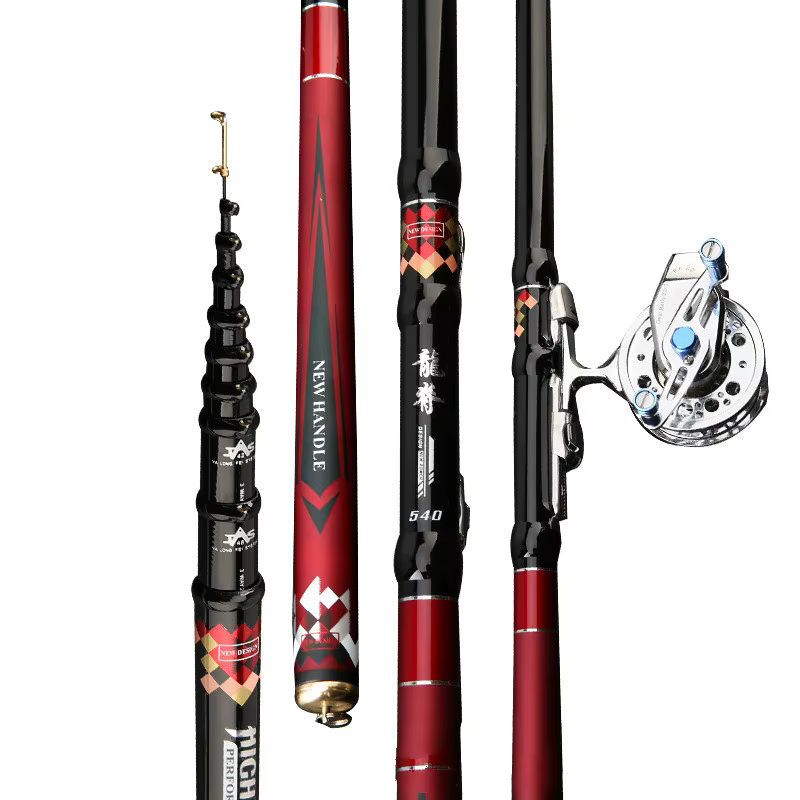 Wekartwo Caña de Pesca Telescópica Fibra Carbono Tres Posiciones - imagen 2