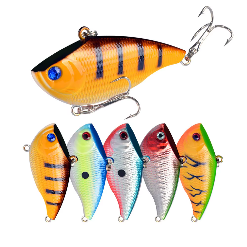 VIB Crankbait - Senuelo vibracion para lucio, plastico duro, eficaz