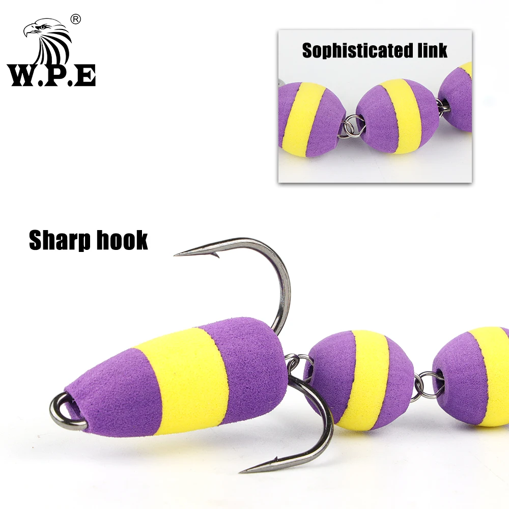 W.P.E Mandula señuelo artificial suave multicolor tamaño L para lubina - imagen 4