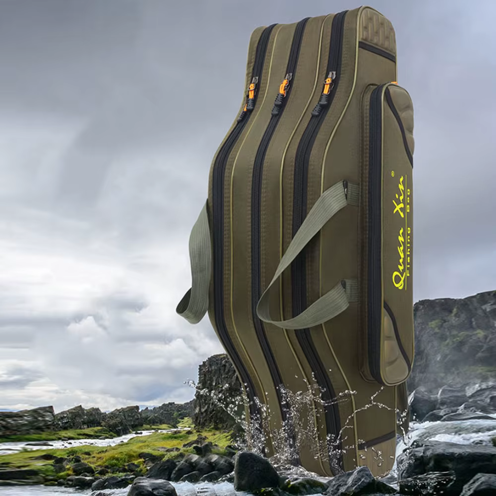 Funda para Cañas de Pescar Oxford – Plegable, Gran Capacidad, Multicapa