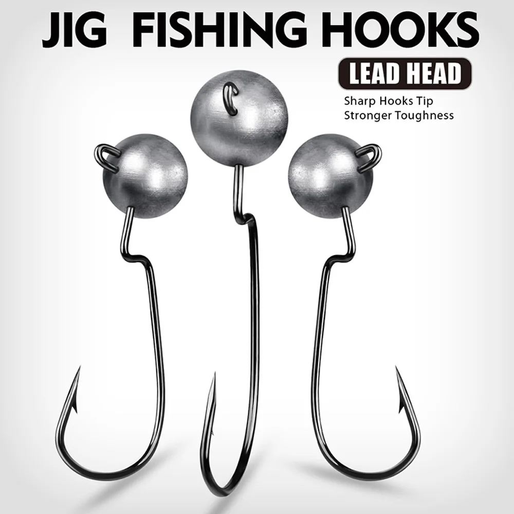 Anzuelo jigging con cabeza de metal y perfil offset