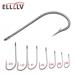 Elllv Gancho O'Shaughnessy Vastago Largo Inox - Moscas Agua Salada
