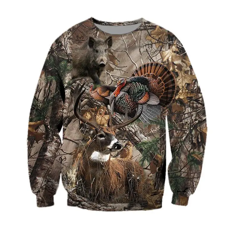 Sudadera camuflaje 3D con capucha – manga larga para pesca y caza - imagen 5