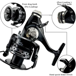Carrete Spinning 6000 5.2:1 para Carpa – Freno frontal y trasero