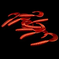Cebo blando silicona cola luminosa – Gusano artificial soft bait 4-7cm