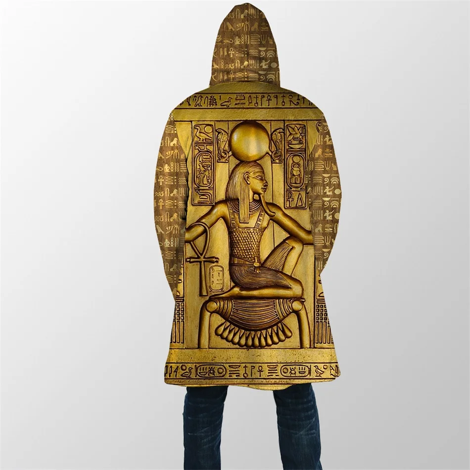 Capa de invierno DP13 con capucha de lana 3D Ankh para hombre - imagen 3