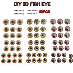 ESFISHING MIX Ojos de pesca 3-10mm para montar moscas y vinilos