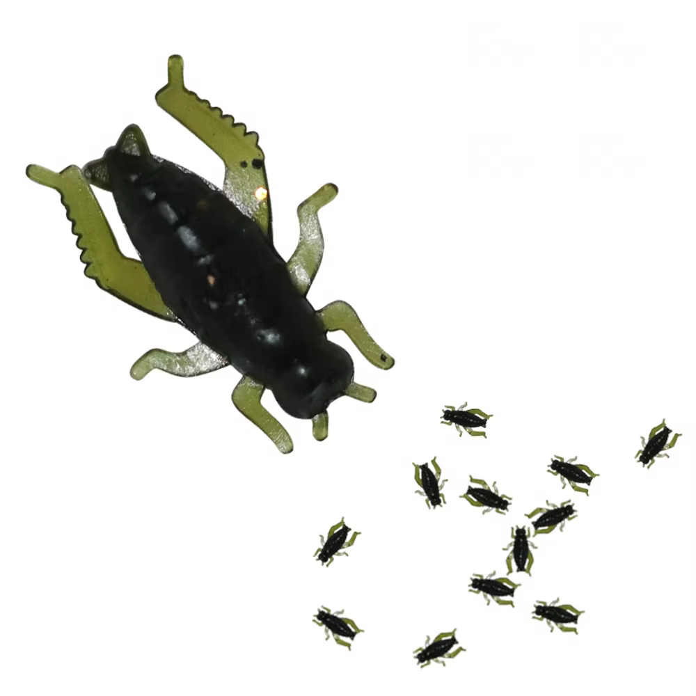 Cebos flotantes de silicona imitation insecto agua salada