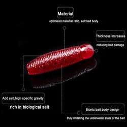 Señuelos soft worm snipers para lubina – Rosa