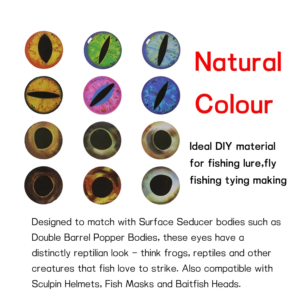 Bimoo 183/69 Ojos de pez epoxi holográficos 3D para moscas de pesca - imagen 5