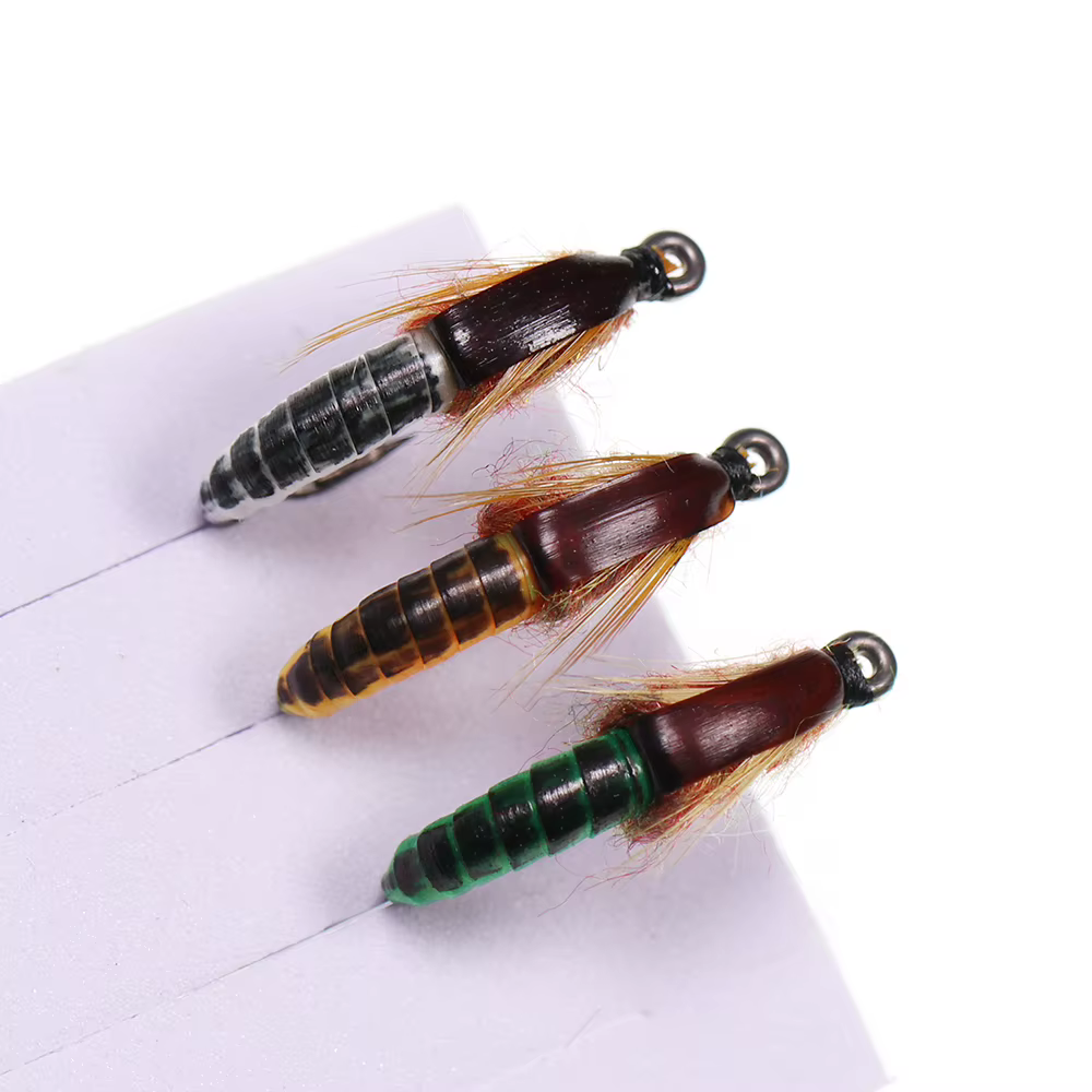 ICERIO Mosca Ninfa Scud con Púas para Trucha - imagen 4