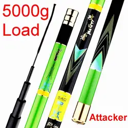 Caña telescópica ATTACKER ZZ224 Green fibra carbono para pesca grande