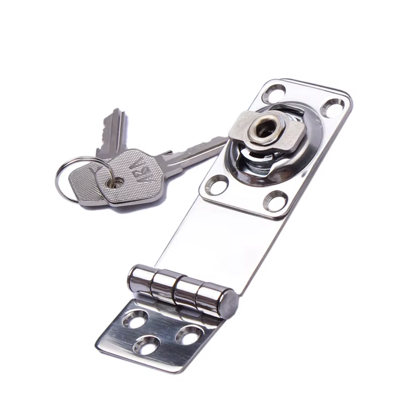 Cerrojo inoxidable con llave – Cierre marinero para puerta de barco - imagen 2