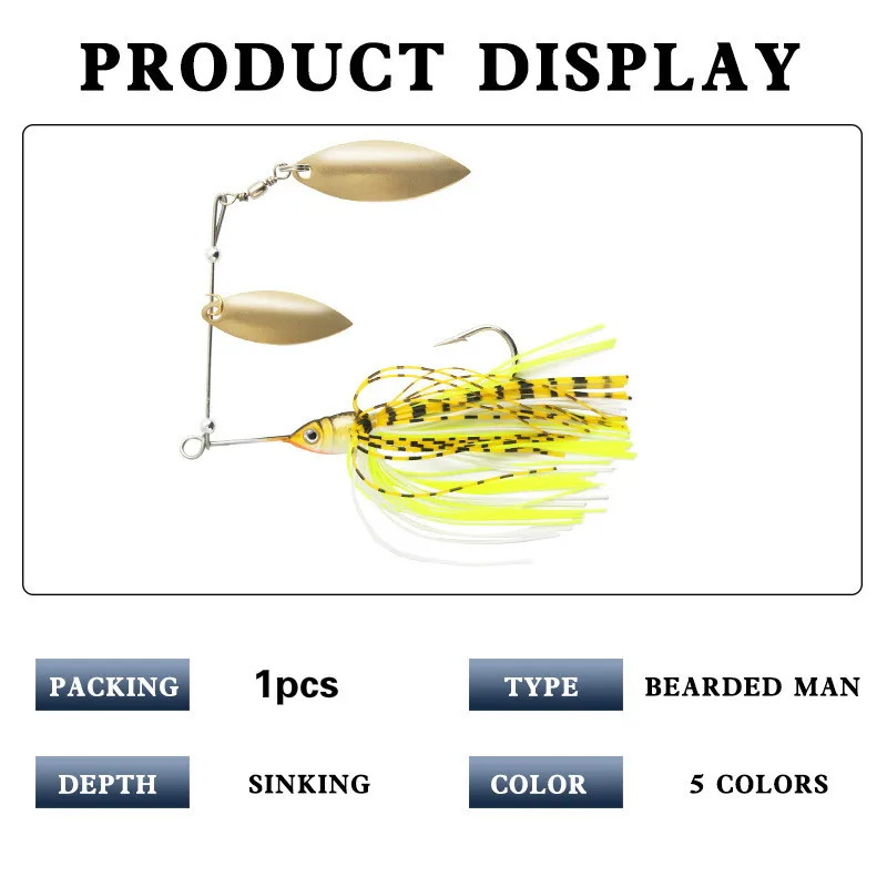 Spinnerbait metalico para lucio - Senuelo con swivel