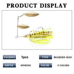 Spinnerbait metalico para lucio - Senuelo con swivel