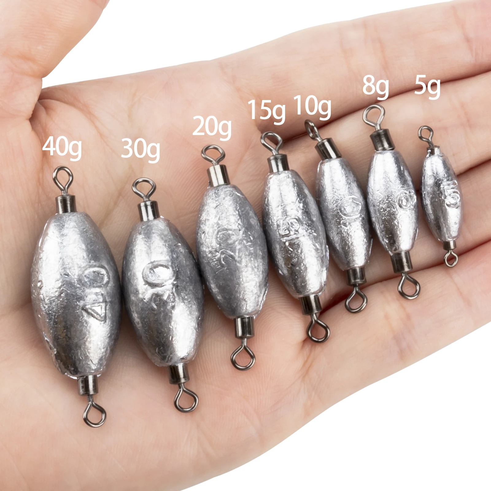 Plomos Drop Shot con doble esmerillón oliva THKFISH para curricán - imagen 4