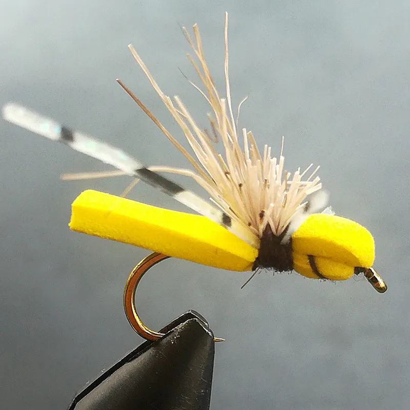 KKWEZVA-SEÑUELOS DE PESCA DE 14 piezas, cebos de mosca, insectos secos, tipo flotante, similar al cebo de mosca artificial, trucha, aparejos de pesca - imagen 4