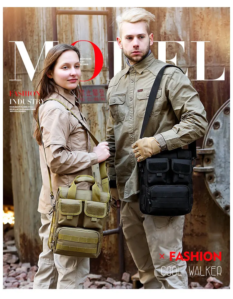 Bolso táctico camuflado con sistema Molle