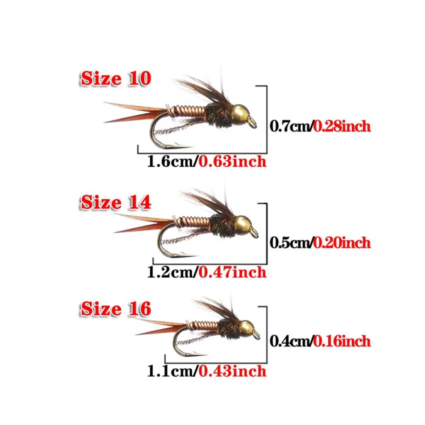 Mosca ninfa mojada tungsteno perla para trucha y lubina - imagen 4