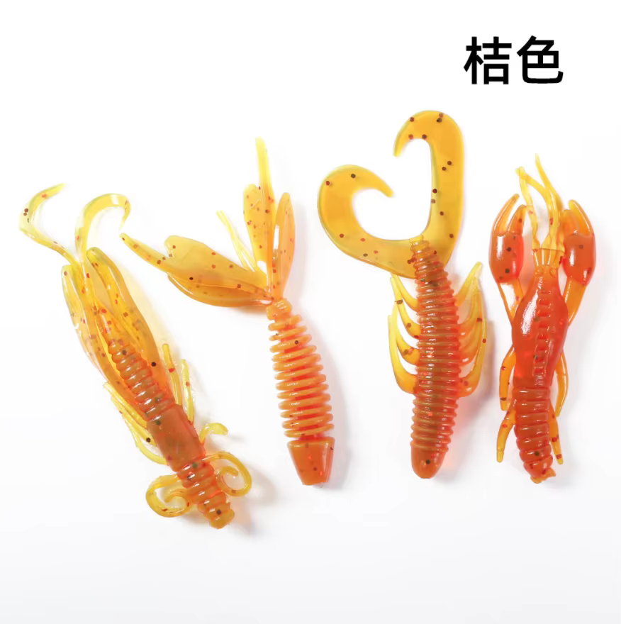 Señuelo silicona imitación gusano arena camarón – cebo para pesca - imagen 3