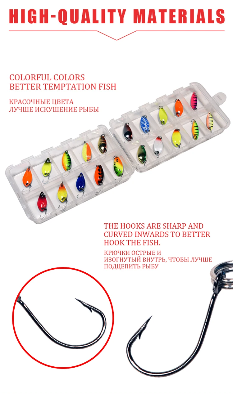 Conjunto de 20 piezas de anzuelos THKFISH