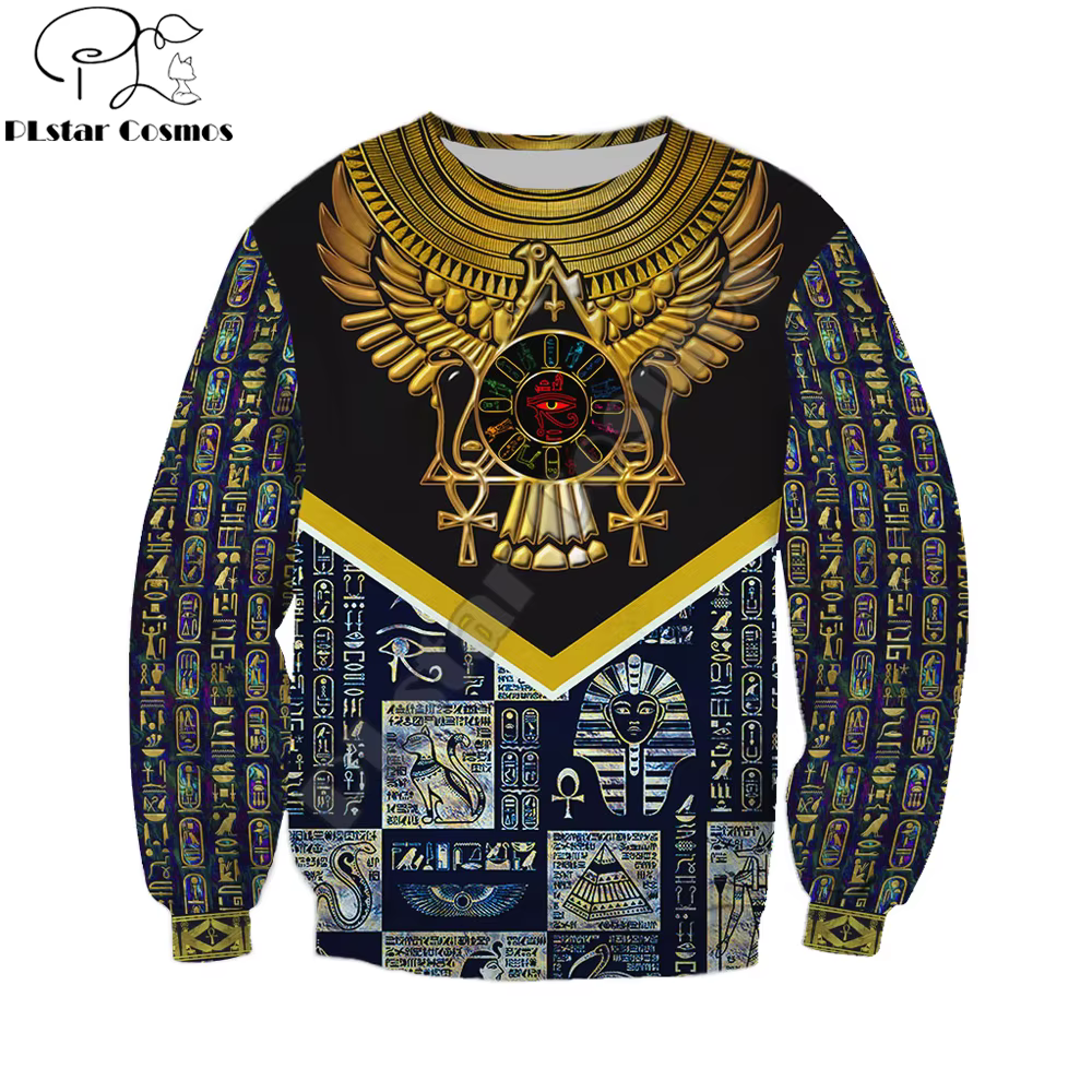 Sudadera con capucha estampado 3D Ojo de Horus Harajuku unisex otoño - imagen 3