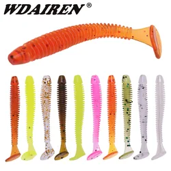 Wobblers Baas señuelos blandos de gusano en espiral de silicona